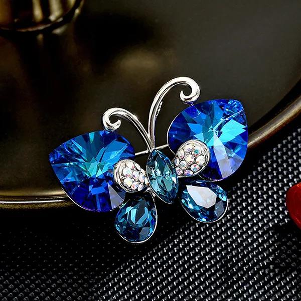 Cài Áo Nữ Meri Wings Flutter BR61 Màu Xanh Blue