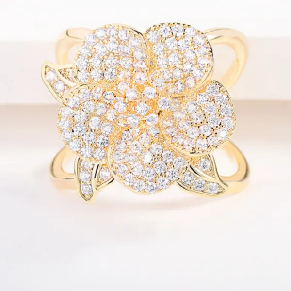 Cài Khăn Nữ Meri Pink Blossom BR878-V Màu Vàng