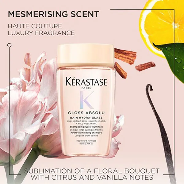 Combo Dầu Gội + Dầu Xả Kérastase Gloss Absolu Bain Hydra-Glaze Shampoo 80ml + Insta Glaze Conditioner 75ml