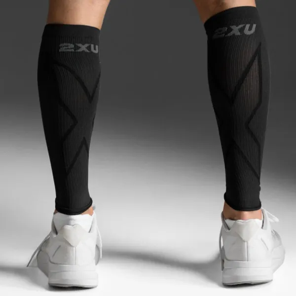 Đai Bảo Vệ Bắp Chân 2XU Compression Calf Sleeves UA5458b-TTM/BLK Màu Đen Size S