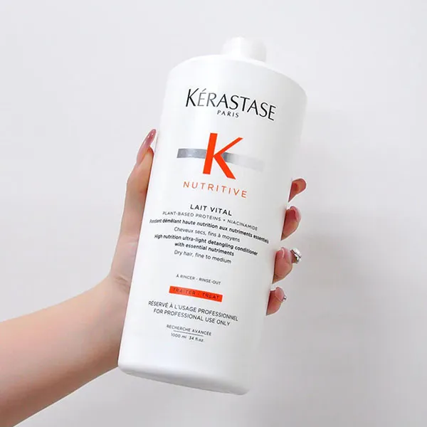 Dầu Xả Kérastase Nutritive Bain Satin Riche Shampoo Lait Vital Conditioner 1000ml