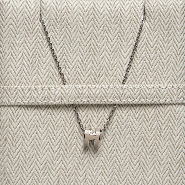 Dây Chuyền Nữ Hermès Mini Pop H Necklace In Marron Glace PHW Màu Nâu Hạt Dẻ