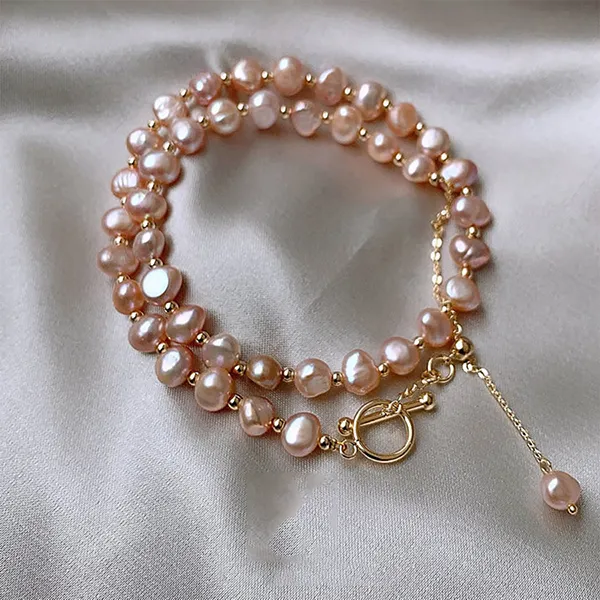 Dây Chuyền Nữ Jessica Pearl Ngọc Trai Blush Cloud JN20 Màu Hồng