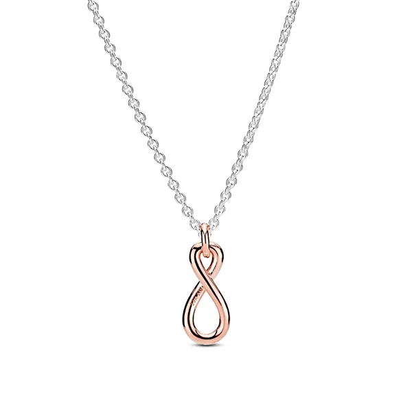 Dây Chuyền Pandora Sparkling Zircon Necklace Màu Vàng Hồng
