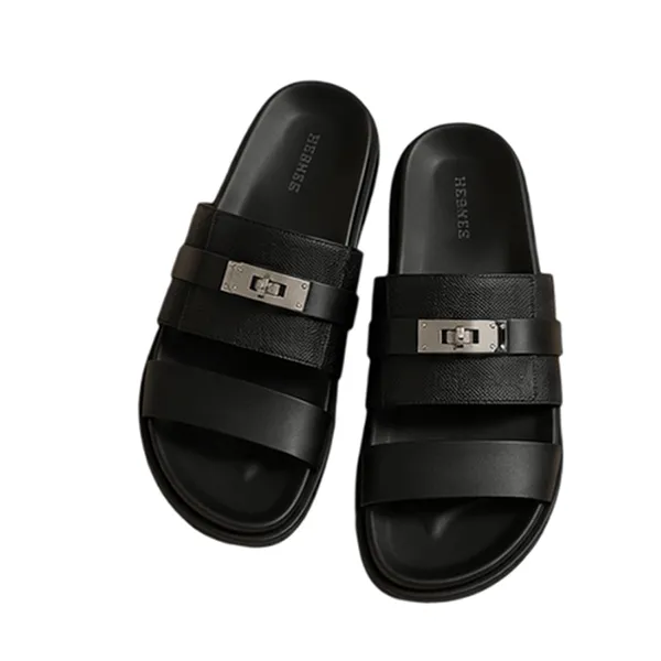 Dép Hermès Jackson Sandal H242951ZH01445 Black Màu Đen Size 42