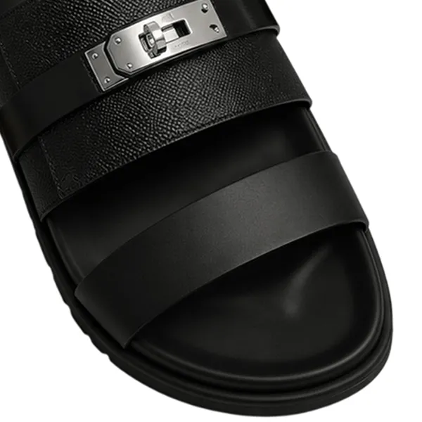 Dép Hermès Jackson Sandal H242951ZH01445 Black Màu Đen Size 42