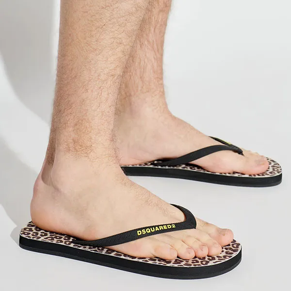 Dép Nam Dsquared2 FFM0001 17208868 M4269 Màu Họa Tiết Da Báo Size 39