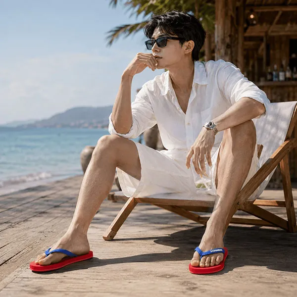 Dép Nam Dsquared2 FFW000117200001M340 Màu Đỏ Xanh Size 40