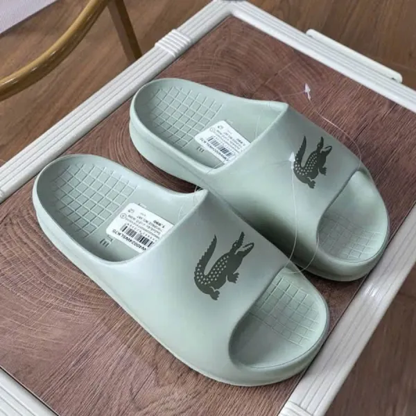 Dép Nam Lacoste Men's Serve Slide 2.0 Màu Xanh Nhạt Size 39.5