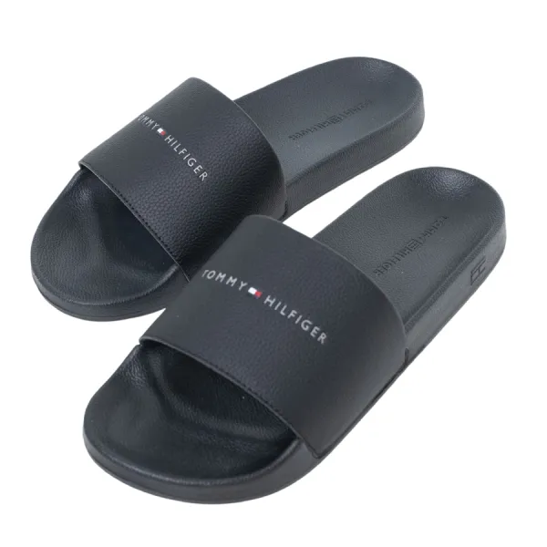 Dép Nam Tommy Hilfiger Flip-Flops Hilifger NYC Pool Slide Màu Đen Size 42