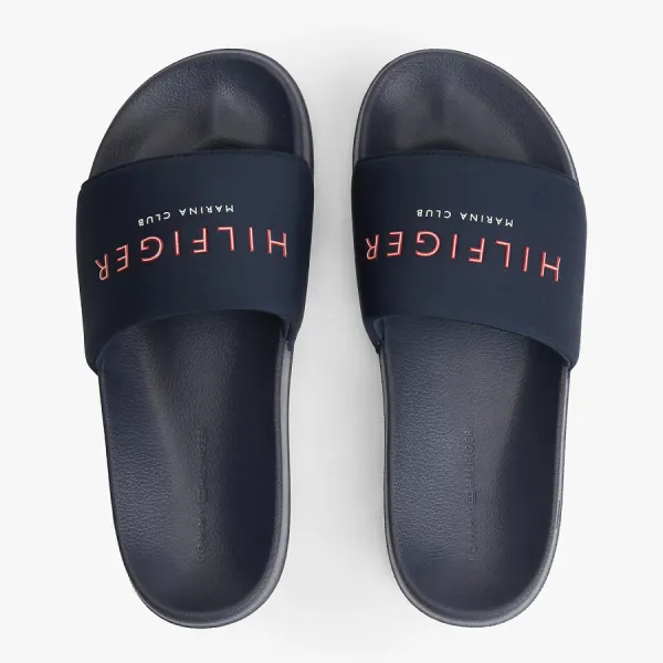 Dép Nam Tommy Hilfiger Logo Pool Slides FM0FM05898DW5 Màu Xanh Navy Size 39