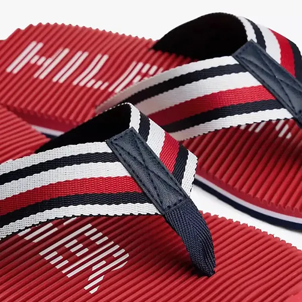 Dép Xỏ Ngón Nam Tommy Hilfiger Flip Flop Sandal Màu Đỏ Size 41