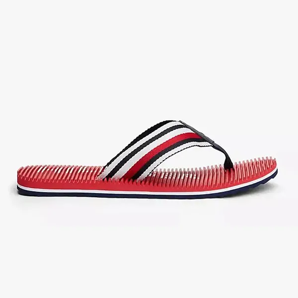 Dép Xỏ Ngón Nam Tommy Hilfiger Flip Flop Sandal Màu Đỏ Size 41