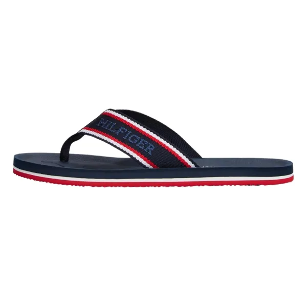 Dép Xỏ Ngón Nam Tommy Hilfiger Logo Flip-Flops Màu Xanh Navy Size 44