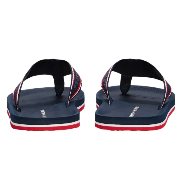 Dép Xỏ Ngón Nam Tommy Hilfiger Logo Flip-Flops Màu Xanh Navy Size 44