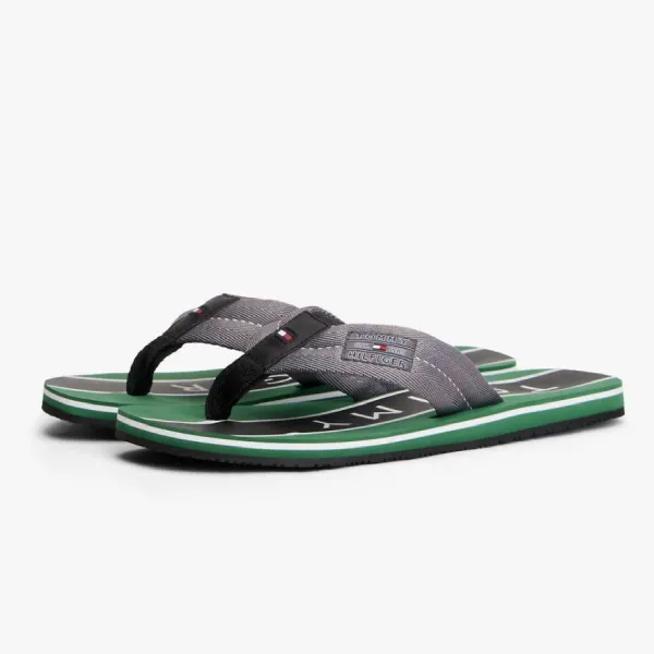 Dép Xỏ Ngón Nam Tommy Hilfiger Logo Patch Flip-Flops Màu Xanh Size 39