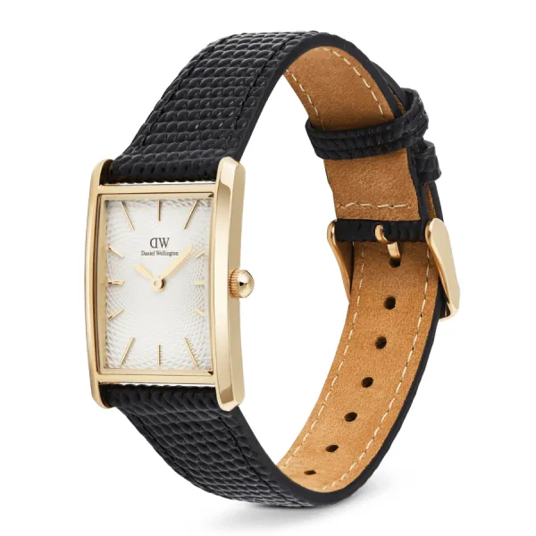 Đồng Hồ Daniel Wellington Bound Black Lizard Guilloché Gold Watch DW00100899 Màu Đen - Vàng