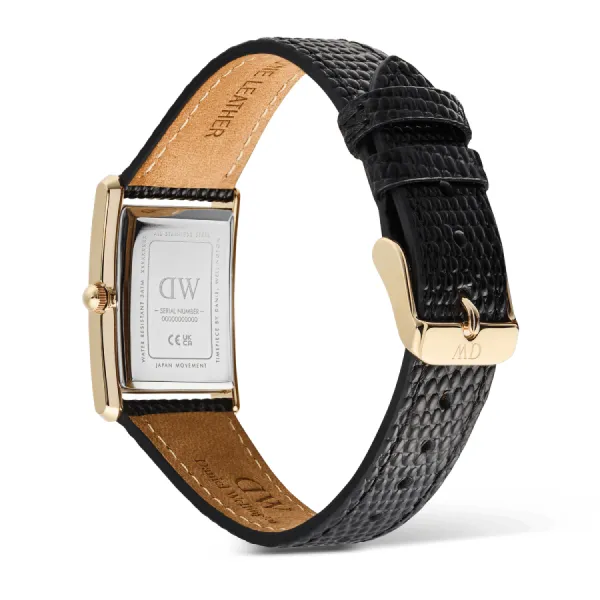 Đồng Hồ Daniel Wellington Bound Black Lizard Guilloché Gold Watch DW00100899 Màu Đen - Vàng