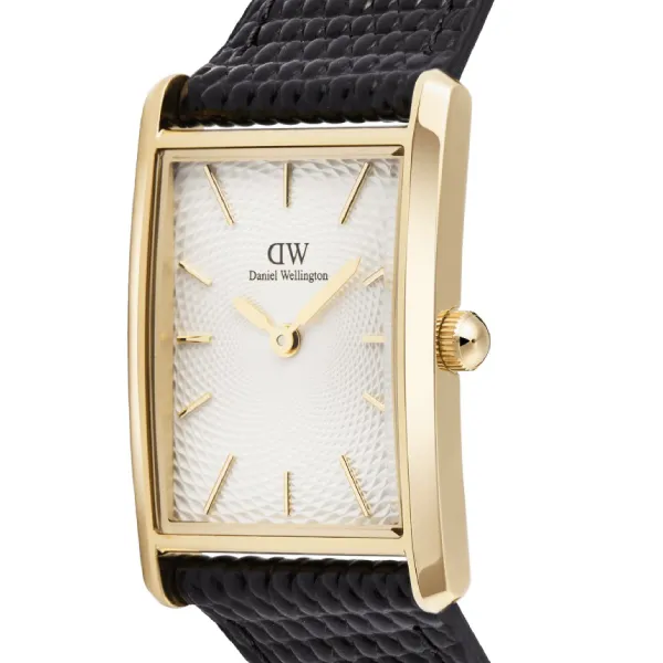 Đồng Hồ Daniel Wellington Bound Black Lizard Guilloché Gold Watch DW00100899 Màu Đen - Vàng