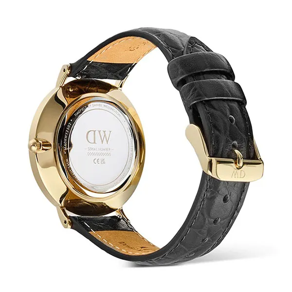 Đồng Hồ Nam Daniel Wellington Classic Roman Numerals Date Black Croc Belly DW00100915 Màu Đen Vàng