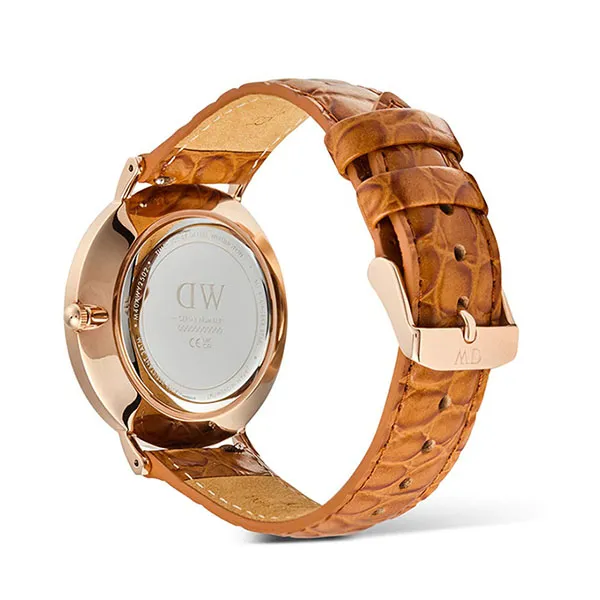 Đồng Hồ Nam Daniel Wellington Classic Roman Numerals Date Light Brown Croc Belly DW00100918 Màu Nâu Trắng