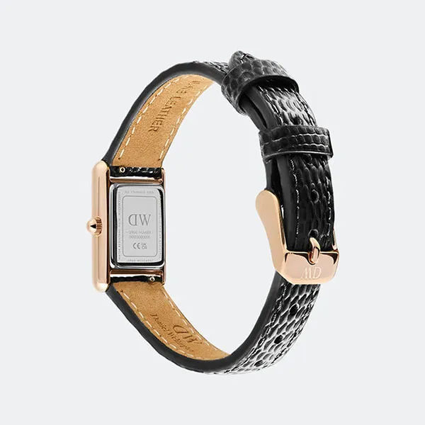 Đồng Hồ Nữ Daniel Wellington Bound Mini Black Lizard White DW00100907 Màu Đen/ Vàng Hồng