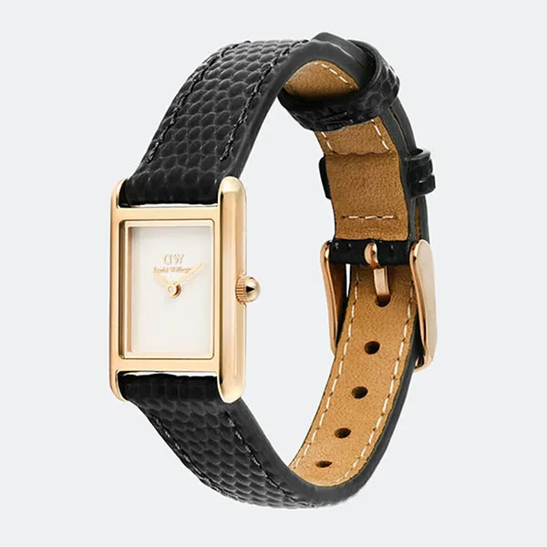 Đồng Hồ Nữ Daniel Wellington Bound Mini Black Lizard White DW00100907 Màu Đen/ Vàng Hồng