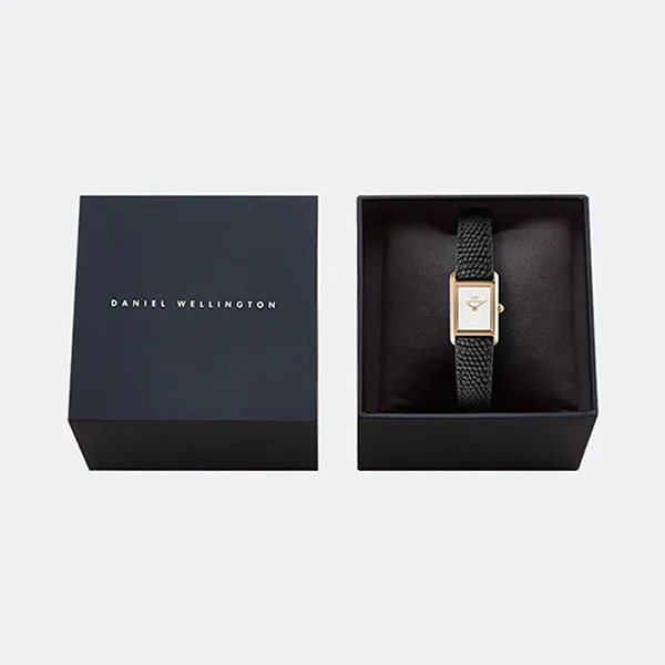 Đồng Hồ Nữ Daniel Wellington Bound Mini Black Lizard White DW00100907 Màu Đen/ Vàng Hồng