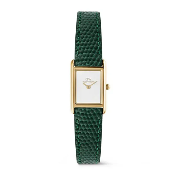 Đồng Hồ Nữ Daniel Wellington Bound Mini Green Lizard White Gold DW00100906 Màu Xanh Vàng