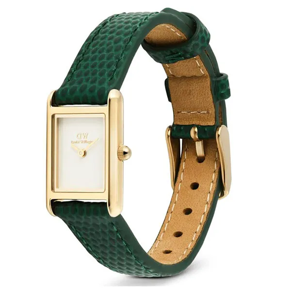 Đồng Hồ Nữ Daniel Wellington Bound Mini Green Lizard White Gold DW00100906 Màu Xanh Vàng