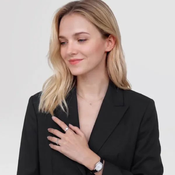 Đồng Hồ Nữ Daniel Wellington Ophelia Watch DW00100887 Màu Đen - Bạc