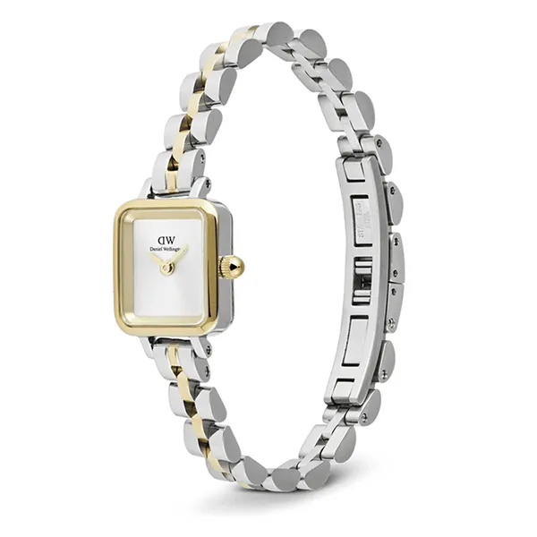 Đồng Hồ Nữ Daniel Wellington Quadro Mini Arch 3-Link Two Tone DW00100925 Màu Vàng - Bạc
