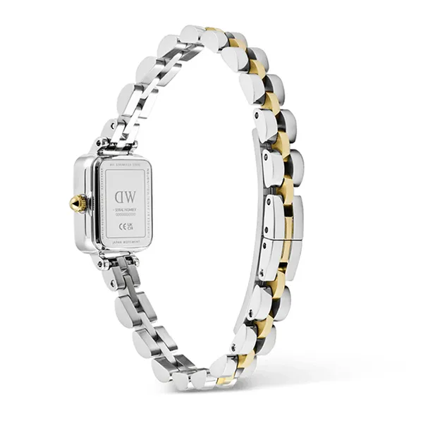 Đồng Hồ Nữ Daniel Wellington Quadro Mini Arch 3-Link Two Tone DW00100925 Màu Vàng - Bạc