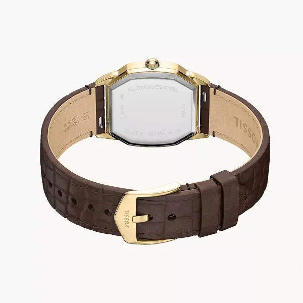 Đồng Hồ Nữ Fossil Harlow 27mm Three-Hand Brown Croco Leather Watch ES5426 Màu Nâu