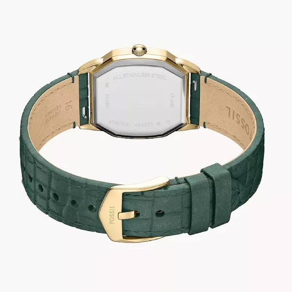 Đồng Hồ Nữ Fossil Harlow 27mm Three-Hand Green Croco Leather Watch ES5427 Màu Xanh Lá