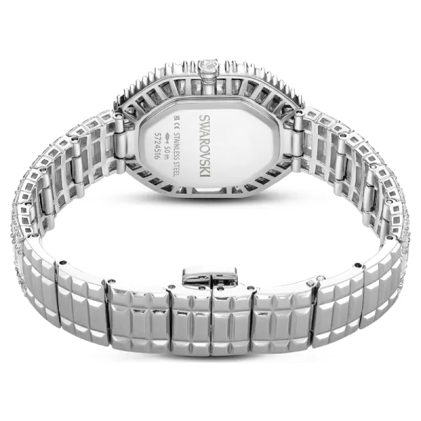 Đồng Hồ Nữ Swarovski Matrix Octagon Watch Baguette Cut, Metal Bracelet, Silver Tone, Stainless Steel 5724516 Màu Bạc