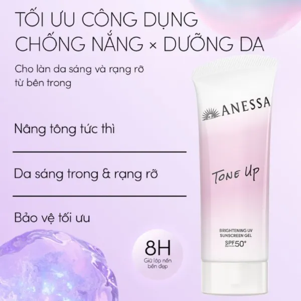 Gel Chống Nắng Dưỡng Sáng Da, Nâng Tông Anessa Tone Up Brightening Uv Sunscreen Gel SPF50+ PA++++ 90g