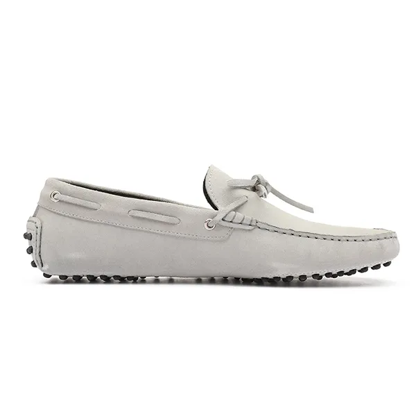 Giày Lười Nam Germano Bellesi Da Lộn 130 - 01 Màu Xám Trắng Size 38