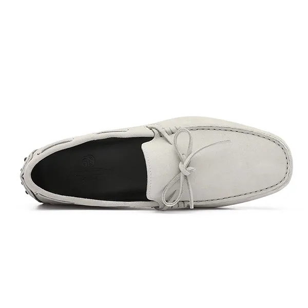 Giày Lười Nam Germano Bellesi Da Lộn 130 - 01 Màu Xám Trắng Size 38