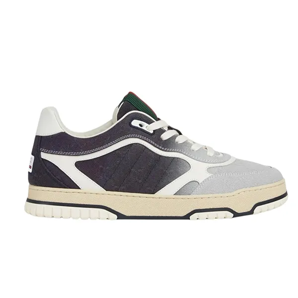 Giày Sneaker Nam Gucci Re-Web GG Denim & Leather Trim In Blue 838922 FAEV3 4053 Màu Xám Đậm Size 7