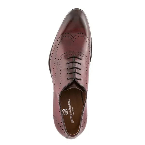 Giày Tây Nam Germano Bellesi 1137 Màu Nâu Đỏ Size 38