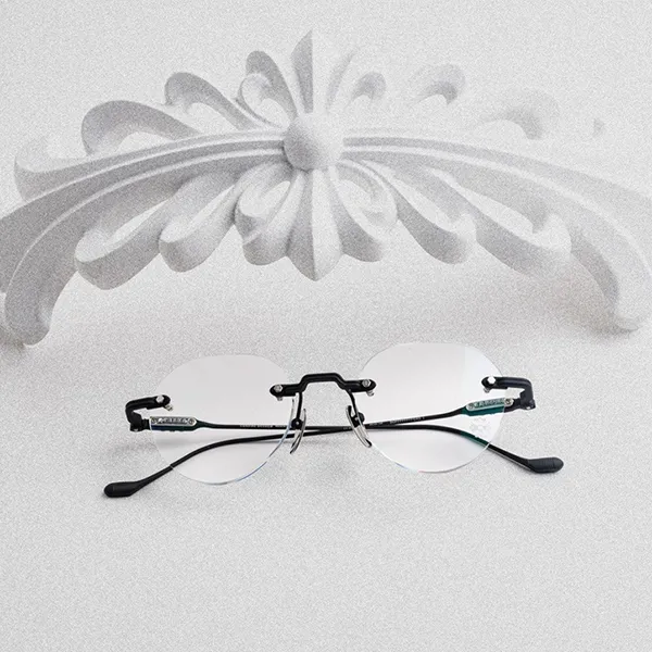 Gọng Kính Chrome Hearts Soffffffffers I Matte Black/Shiny Silver Màu Đen