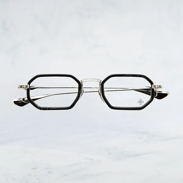 Gọng Kính Unisex Chrome Hearts Stylida Black/Shiny Silver Màu Đen