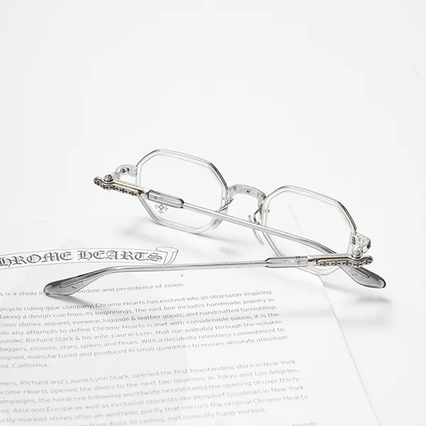 Gọng Kính Unisex Chrome Hearts Tatters Crystal Graphite Glasses Màu Bạc