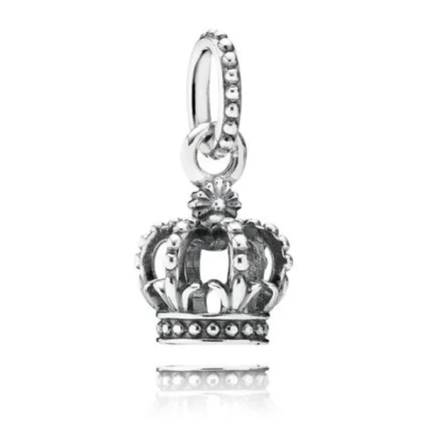Hạt Vòng Charm Pandora Noble Splendor Crown Dangle 791376 Màu Bạc