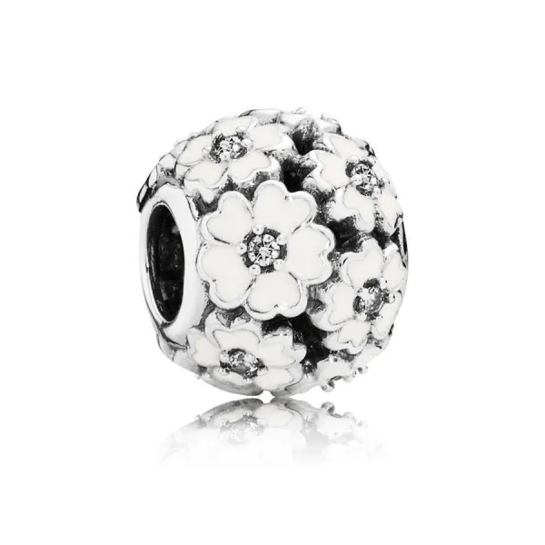 Hạt Vòng Charm Pandora Primrose Meadow Charm 791488EN12 Màu Bạc