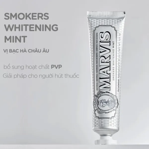 Kem Đánh Răng Marvis Smokers Whitening Mint 85ml