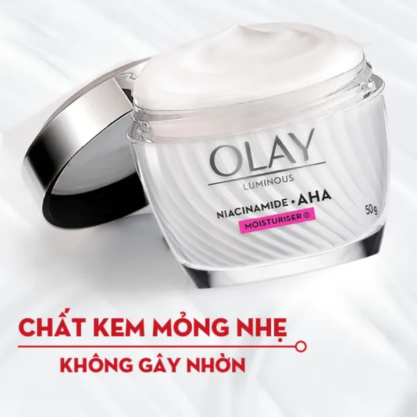 Kem Dưỡng Ẩm Hỗ Trợ Dưỡng Sáng Olay Luminous Niacinamide AHA 50g
