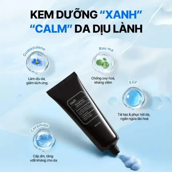 Kem Dưỡng Ẩm Làm Dịu Da Dear Klairs Midnight Blue Calming Cream 60ml