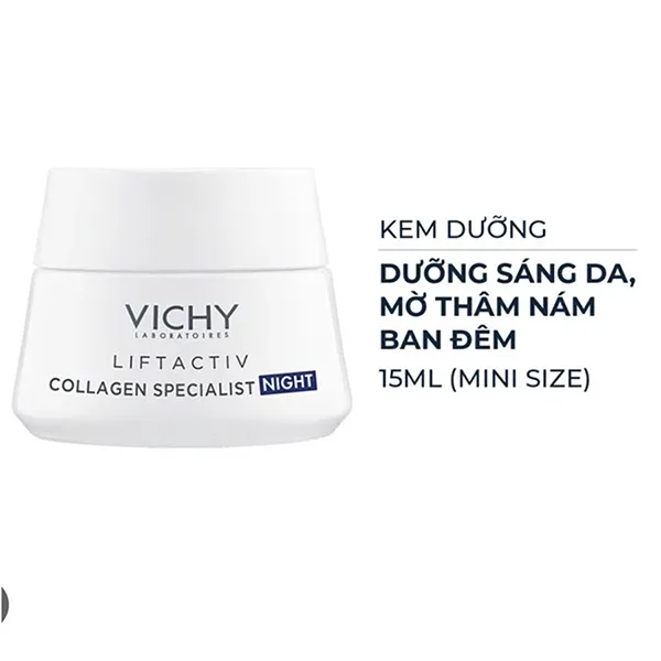 Kem Dưỡng Da Ban Đêm Vichy Liftactiv Collagen Specialist Night 15ml